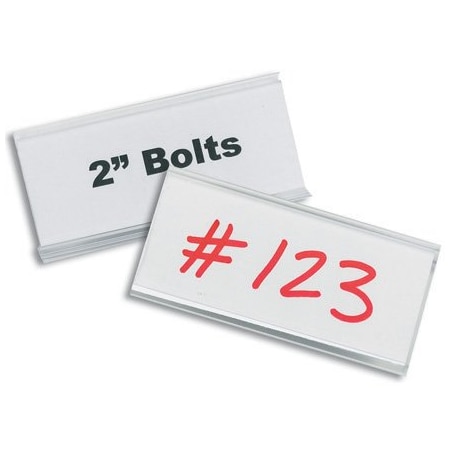 Bsc Preferred 1 x 3'' Open-Edge Plastic Label Holders, 25PK BUY00021604